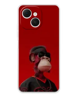 Чехол для TECNO Spark 40C с картинкой «Bored Ape в красном» Чехол для TECNO Spark 40C с картинкой «Bored Ape в красном»