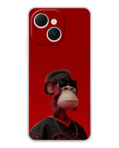 Чехол для TECNO Spark 40C с картинкой «Bored Ape в красном» Чехол для TECNO Spark 40C с картинкой «Bored Ape в красном»