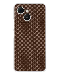 Чехол для TECNO Spark 40C с картинкой «Gucci — шоколадная сетка»