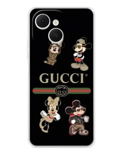 Чехол для TECNO Spark 40C с картинкой «Gucci — герои Disney и монограмма» Чехол для TECNO Spark 40C с картинкой «Gucci — герои Disney и монограмма»