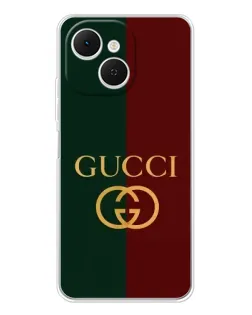 Чехол для TECNO Spark 40C с картинкой «Gucci — темно-зеленый градиент»