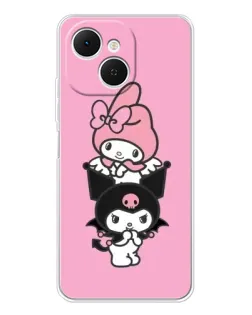 Чехол для TECNO Spark 40C с картинкой «My Melody и Kuromi» Чехол для TECNO Spark 40C с картинкой «My Melody и Kuromi»