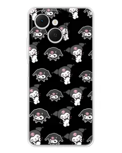 Чехол для TECNO Spark 40C с картинкой «Черный паттерн Kuromi» Чехол для TECNO Spark 40C с картинкой «Черный паттерн Kuromi»