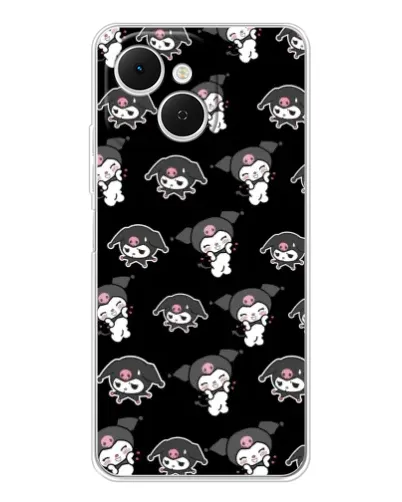 Чехол для TECNO Spark 40C с картинкой «Черный паттерн Kuromi» Чехол для TECNO Spark 40C с картинкой «Черный паттерн Kuromi»