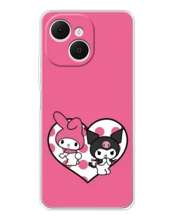 Чехол для TECNO Spark 40C с картинкой «Kuromi и My Melody» Чехол для TECNO Spark 40C с картинкой «Kuromi и My Melody»