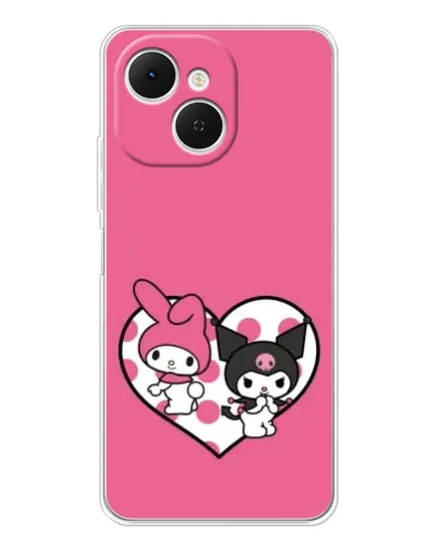 Чехол для TECNO Spark 40C с картинкой «Kuromi и My Melody» Чехол для TECNO Spark 40C с картинкой «Kuromi и My Melody»