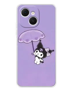 Чехол для TECNO Spark 40C с картинкой «Kuromi с зонтиком» Чехол для TECNO Spark 40C с картинкой «Kuromi с зонтиком»