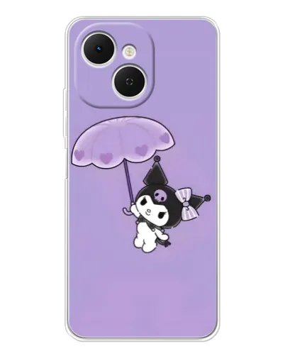 Чехол для TECNO Spark 40C с картинкой «Kuromi с зонтиком» Чехол для TECNO Spark 40C с картинкой «Kuromi с зонтиком»