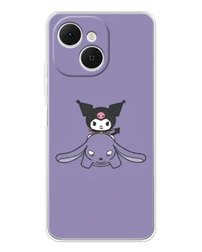 Чехол для TECNO Spark 40C с картинкой «Kuromi на лиловом фоне» Чехол для TECNO Spark 40C с картинкой «Kuromi на лиловом фоне»