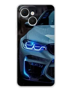 Чехол для TECNO Spark 40C с картинкой «Взгляд BMW с синими фарами» Чехол для TECNO Spark 40C с картинкой «Взгляд BMW с синими фарами»