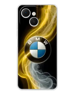 Чехол для TECNO Spark 40C с картинкой «Золотистый дым BMW»