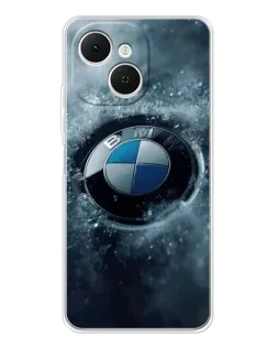 Чехол для TECNO Spark 40C с картинкой «Логотип BMW — лед»