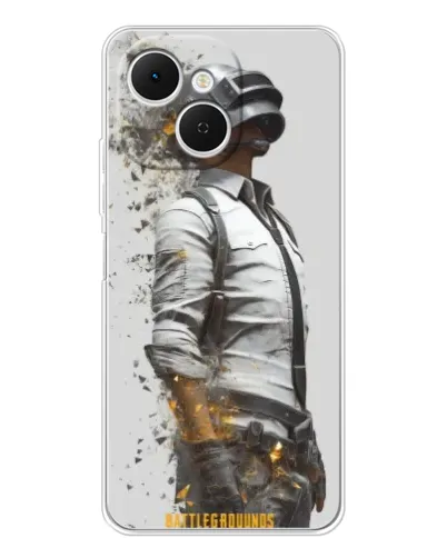 Чохол для TECNO Spark 40C з картинкою «PUBG — боєць у пилу»