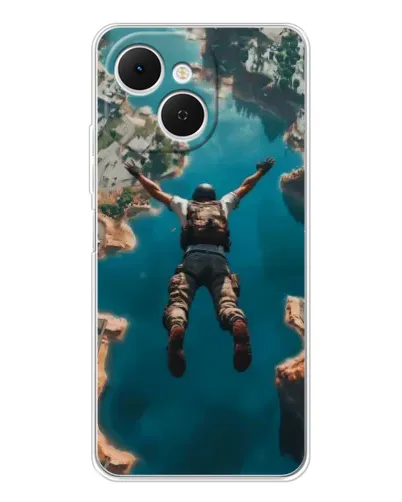 Чохол для TECNO Spark 40C з картинкою «PUBG — вільне падіння»
