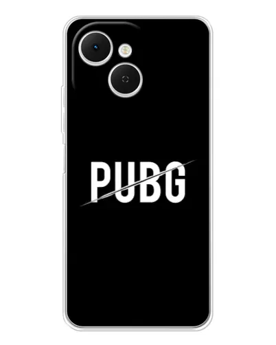 Чохол для TECNO Spark 40C з картинкою «PUBG — білий логотип»