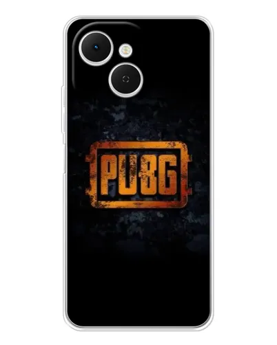 Чохол для TECNO Spark 40C з картинкою «PUBG — золотий логотип»