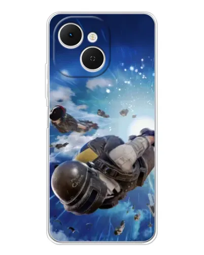 Чохол для TECNO Spark 40C з картинкою «Десант PUBG — стрибок»