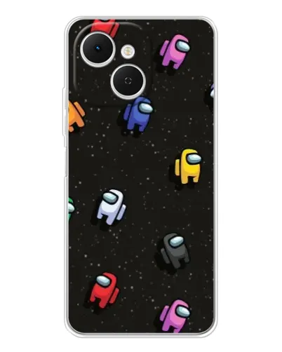 Чехол для TECNO Spark 40C с картинкой «Космический паттерн Among Us» Чехол для TECNO Spark 40C с картинкой «Космический паттерн Among Us»
