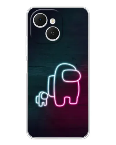 Чехол для TECNO Spark 40C с картинкой «Among Us неон-арт» Чехол для TECNO Spark 40C с картинкой «Among Us неон-арт»