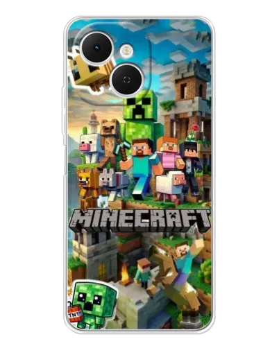 Чохол для TECNO Spark 40C з картинкою «Замок Minecraft»