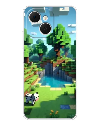 Чохол для TECNO Spark 40C з картинкою «Minecraft літній день»