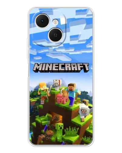 Чохол для TECNO Spark 40C з картинкою «Minecraft класичний світ»