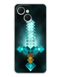 Чохол для TECNO Spark 40C з картинкою «Алмазний меч неон»