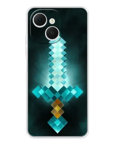 Чохол для TECNO Spark 40C з картинкою «Алмазний меч неон»