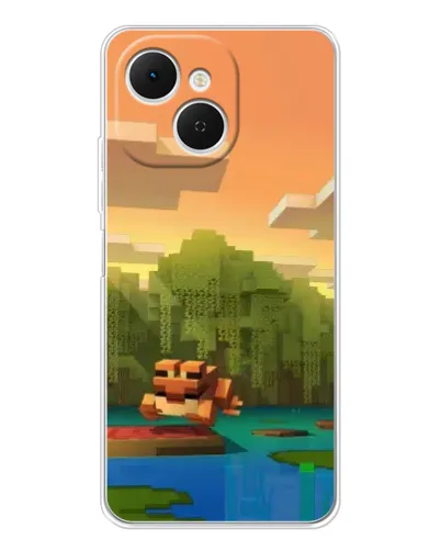 Чохол для TECNO Spark 40C з картинкою «Майнкрафт захід сонця»