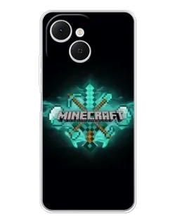 Чохол для TECNO Spark 40C з картинкою «Minecraft Diamond лого»