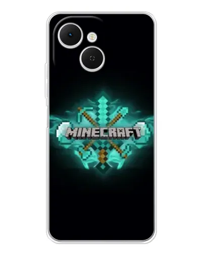 Чохол для TECNO Spark 40C з картинкою «Minecraft Diamond лого»