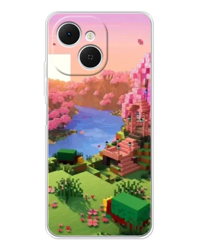 Чохол для TECNO Spark 40C з картинкою «Рожеве дерево Minecraft»
