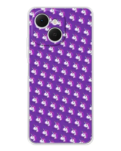 Чохол для TECNO Spark 40C з картинкою «Єдинороги на фіолетовому»