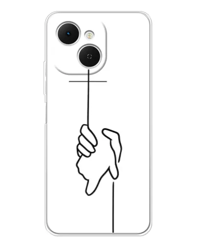 Чехол для TECNO Spark 40C с картинкой «Рука держит»