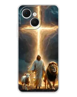 Чехол для TECNO Spark 40C с картинкой «Лев Иуды и Свет»