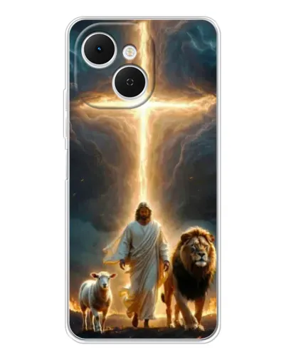 Чехол для TECNO Spark 40C с картинкой «Лев Иуды и Свет»