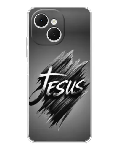 Чехол для TECNO Spark 40C с картинкой «Надпись Jesus Graffiti»