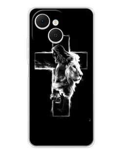 Чехол для TECNO Spark 40C с картинкой «Сияющий крест Jesus»