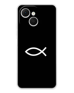 Чехол для TECNO Spark 40C с картинкой «Символ рыбы Jesus»