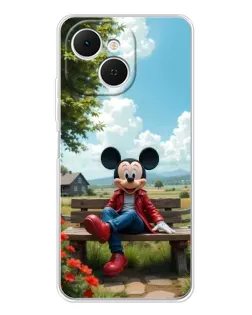 Чехол для TECNO Spark 40C с картинкой «Микки на скамейке» Чехол для TECNO Spark 40C с картинкой «Микки на скамейке»