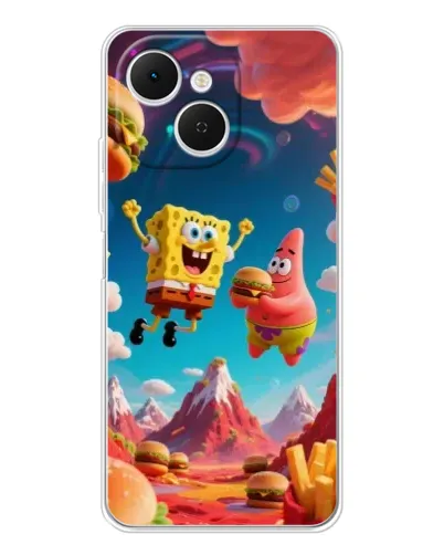 Чехол для TECNO Spark 40C с картинкой «Космический фастфуд»