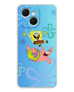 Чехол для TECNO Spark 40C с картинкой «Спанч Боб и Патрик» Чехол для TECNO Spark 40C с картинкой «Спанч Боб и Патрик»