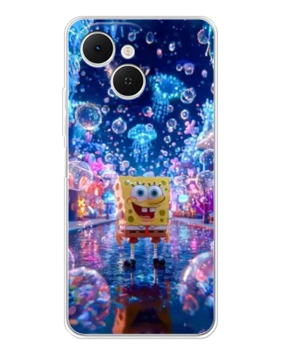 Чехол для TECNO Spark 40C с картинкой «Неоновый океан»