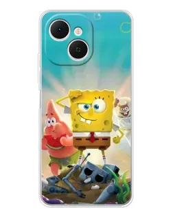 Чехол для TECNO Spark 40C с картинкой «Спанч Боб победитель» Чехол для TECNO Spark 40C с картинкой «Спанч Боб победитель»