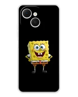 Чехол для TECNO Spark 40C с картинкой «Классический Губка Боб» Чехол для TECNO Spark 40C с картинкой «Классический Губка Боб»