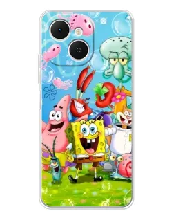 Чехол для TECNO Spark 40C с картинкой «Губка Боб и друзья» Чехол для TECNO Spark 40C с картинкой «Губка Боб и друзья»