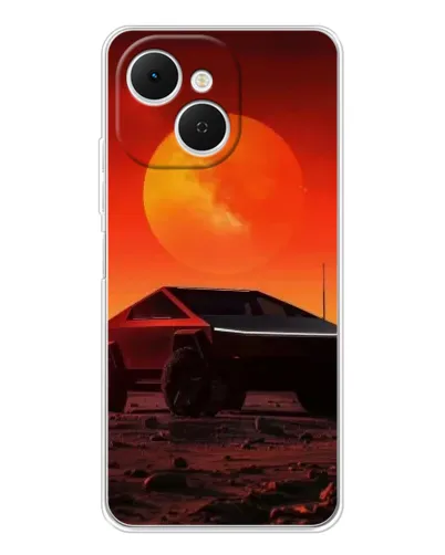 Чехол для TECNO Spark 40C с картинкой «Cybertruck на Марсе»
