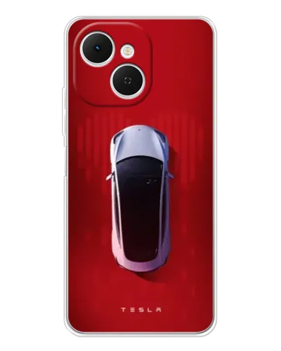 Чехол для TECNO Spark 40C с картинкой «Tesla Top View»