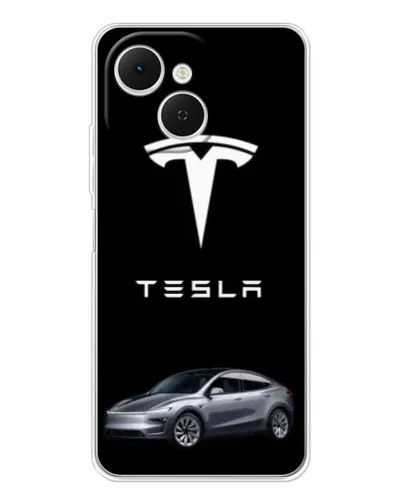 Чехол для TECNO Spark 40C с картинкой «Tesla Model Y»