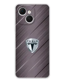 Чехол для TECNO Spark 40C с картинкой «Металлическая текстура Tesla»